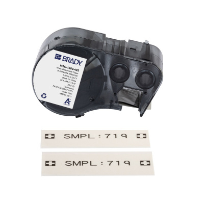 Brady M5C-1500-403 / 170858, 38.10 mm x 7.62 m, Paper, čierna tlač / biely podklad