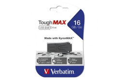 Verbatim 49330 ToughMAX, USB flash disk, USB A 2.0, 16GB, kompozitný materiál KyronMAX(tm), čierny