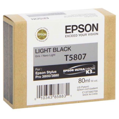 Epson T5807 světle čierna (light black) originálna cartridge