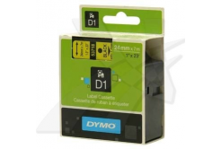 Dymo D1 53718, S0720980, 24 mm x 7 m, čierna tlač/žltý podklad, originálna páska