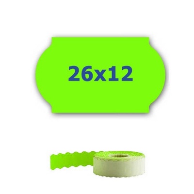 Cenové etikety do kleští, 26mm x 12mm, 900ks, signální zelené