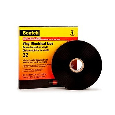 3M 22 Scotch Izolačná PVC páska, čierna, 38 mm x 33 m