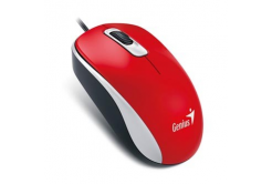 Genius Myš DX-110 31010116111, 1000DPI, optická, 3tl., drátová USB, červená, standardní, univerzální