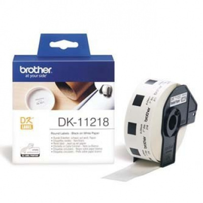 Brother DK-11218, 24mm, papierové štítky, okrúhle, 1000 etiket