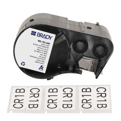 Brady M5-152-499 / 170930, 38.10 mm, Nylon, čierna tlač / biely podklad