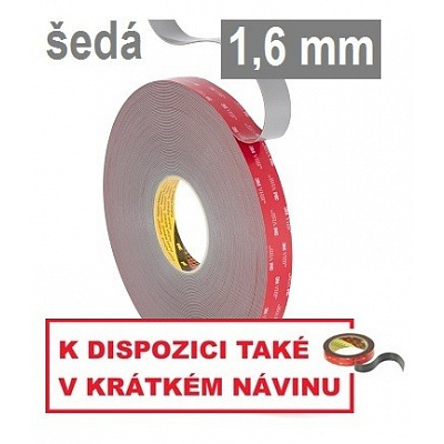 3M VHB™ GPH-160GF Oboustranně silně lepicí páska, tl. 1,6 mm 12 mm x 3 m