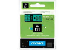 Dymo D1 45809, S0720890, 19mm x 7m, čierna tlač/zelený podklad, originálna páska