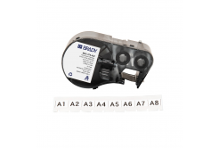 Brady M4C-375-422 / 170730, 9.53 mm x 7.62 m, Polyester, čierna tlač / biely podklad