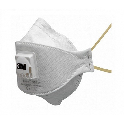 3M 9312+ Aura™ Filtračná polomaska s výdychovým ventilčekom (FFP1)