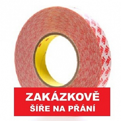 3M™ obojstranná páska GPT-020F, číra, hr. 0,2 mm, plastový liner 1000 mm x 50 m