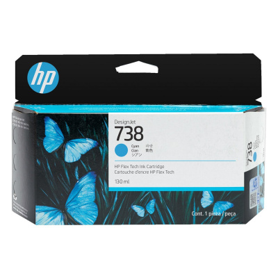 HP 738 498N5A azúrová (cyan) originálna cartridge