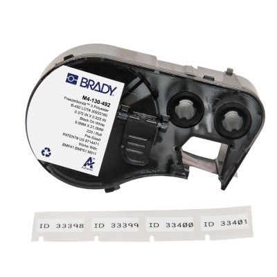 Brady M4-130-492 / 170779, 20.96 mm, Polyester, čierna tlač / biely podklad