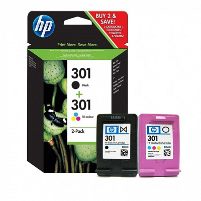HP 301 N9J72AE čierna/farebná (black/color) originálna cartridge, po exspirácii