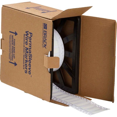 Brady LSZH-375-2-WT / 141242, etikety, THT Low Smoke Halogen Free Permasleeve Wire Marking Sleeves, 50.80 mm x 16.40 mm