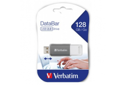 Verbatim 49456 DataBar, USB flash disk, USB 2.0, 128GB, šedý