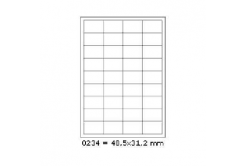 Samolepiace etikety 48,5 x 31,2 mm, 36 etikiet, A4, 100 listov