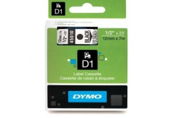 Dymo D1 45010, S0720500, 12mm x 7m čierna tlač / priehľadný podklad, originálna páska