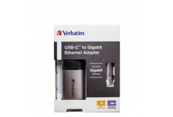Verbatim 49146 USB (3.1) hub 1-port, dĺžka kábla 10cm, 1x Ethernet, šedý