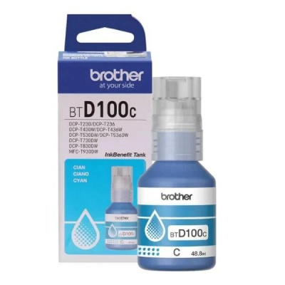 Brother BT-D100 BTD100C azúrová (cyan) originálna atramentová náplň