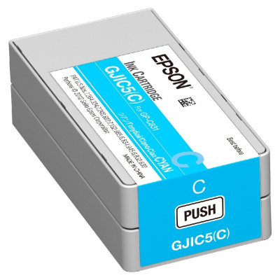 Epson GJIC5(Y) C13S020564 pre ColorWorks, azúrová (cyan) originálna cartridge 