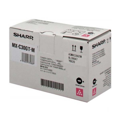Sharp originálny toner MX-C30GTM, magenta, 6000 str., Sharp MX-C250FE/C300WE