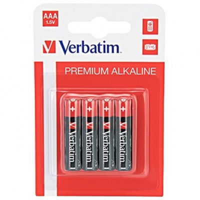 Verbatim 49920 Alkalická batéria AAA (LR03), AAA, 1.5V, blistr, 4ks