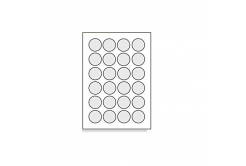 Samolepiace etikety 40 mm, 24 etikiet, A4, 100 listov, okrúhle