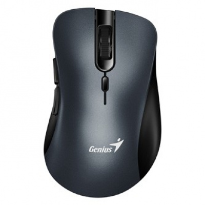 Myš bezdrátová, Genius Ergo 8100S 31030040401, kovově šedá, optická, 1600DPI