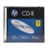 HP CD-R, CRE00085-3, 69310, 10-pack, 700MB, 52x, 80min., 12cm, bez možnosti tlače, slim case, na archiváciu údajov, poškodené balenie