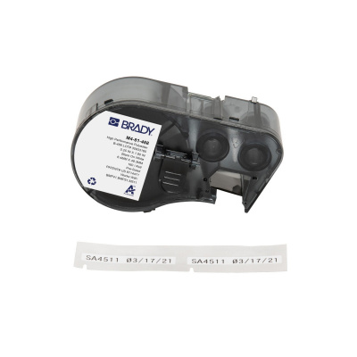 Brady M4-81-488 / 170774, 48.26 mm, Polyester, čierna tlač / biely podklad