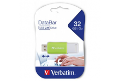 Verbatim 49454 DataBar, USB flash disk, USB 2.0, 32GB, zelený