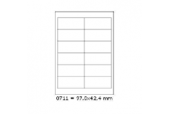 Samolepiace etikety 97 x 42,4 mm, 12 etikiet, A4, 100 listov