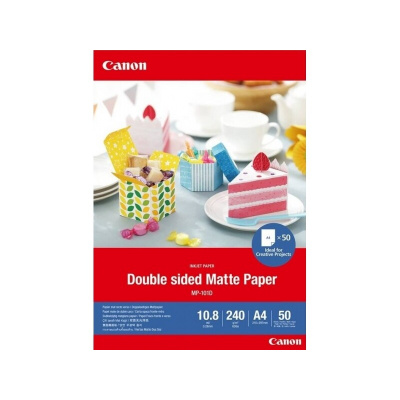 Canon Matte Photo Paper MP-101D 4076C005, 240 g/m2, A4, 50ks, matný, atramentový, biely, foto papier