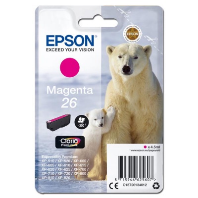 Epson 26 T2613 purpurová (magenta) originálna cartridge