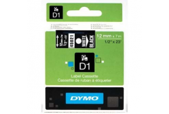 Dymo D1 45021, S0720610, 12mm x 7m biela tlač / čierný podklad, originálna páska