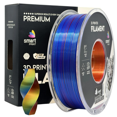 Smart Print FG-S107-E1, 3D filament, PLA Silk, 1,75mm, 1000g, Tri Color, Viacfarebný (Red, Yellow, Blue)