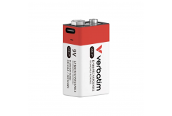 VERBATIM Nabíjecí baterie 9V USB-C 1-Pack 335 mAh