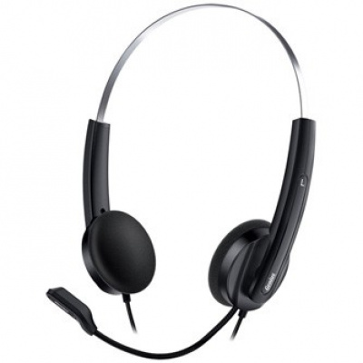 Genius HS-220U 31710020400, sluchátka s mikrofonem, ovládání hlasitosti, černá, 2.0, uzavřená, USB