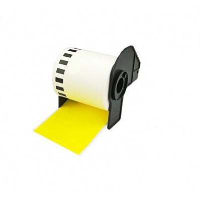 Brother DK-22605, 62mm x 30,48m, kompatibilní žlutá role etiket