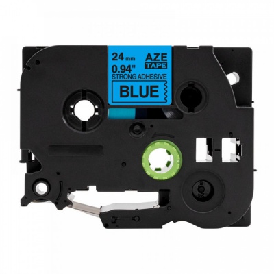 Kompatibilná páska s Brother TZ-S551 / TZe-S551, 24mm x 8m, extr.adh. čierna tlač / modrý podklad