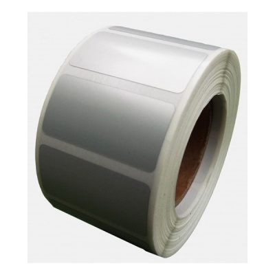 Samolepiaca fólia 36x18 mm, 2000ks, strieborné, termo, rolka
