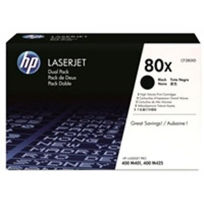HP 80X CF280XD dvojbalení čierný (black) originálny toner