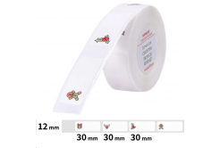 Niimbot štítky T A2A88988601, 12x30mm 210ks Vianoce pre D11, D11-M, D110, D110-H