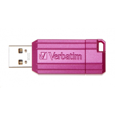 Verbatim 49056 Flash Disk Hi-Speed Store 'n' Go, 32GB, Pinstripe, USB 2.0, Hot růžová