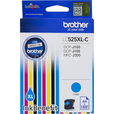 Brother LC-525XLC azúrová (cyan) originálna cartridge