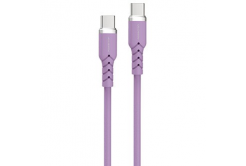 Powerton ENERGY PASTEL EDITION Kábel USB-C, 100W, 1m, silikónový, fialová