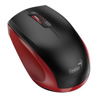 Genius Myš NX-8006S 31030024401, 1600DPI, 2.4 [GHz], optická, 3tl., bezdrátová USB, černo-červená, AA