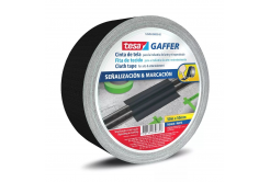 Tesa 53949 Matt Gaffer Tape, čierna matná textilná páska, 50 mm x 50 m