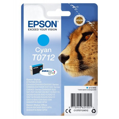 Epson T07124012 azúrová (cyan) originálna cartridge