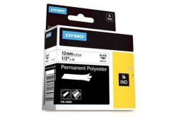 Dymo Rhino 18483, S0718210, 12mm x 5,5m čierna tlač / biely podklad, originálna páska